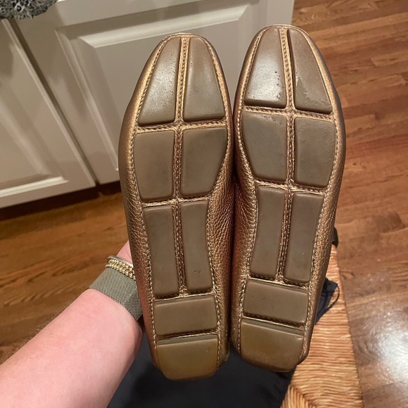 Prada authentic gold metallic driver moccasins sz 6.5 - Picture 4 of 6